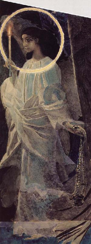 Mikhail Vrubel Angel with a censer and a candle Spain oil painting art